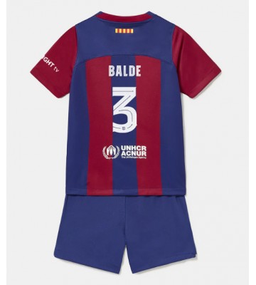 Barcelona Alejandro Balde #3 Hemmakläder Barn 2023-24 Kortärmad (+ Korta byxor)